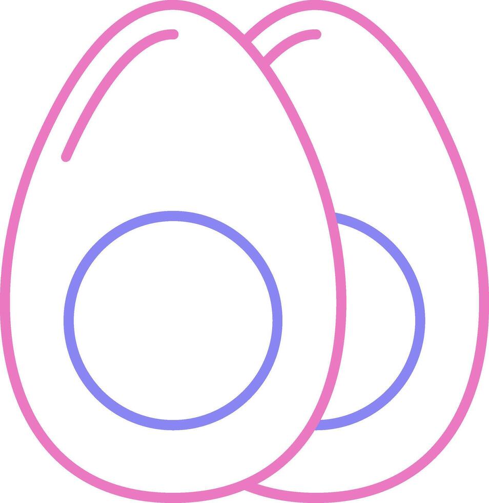 Boiled Egg Linear Two Colour Icon vector