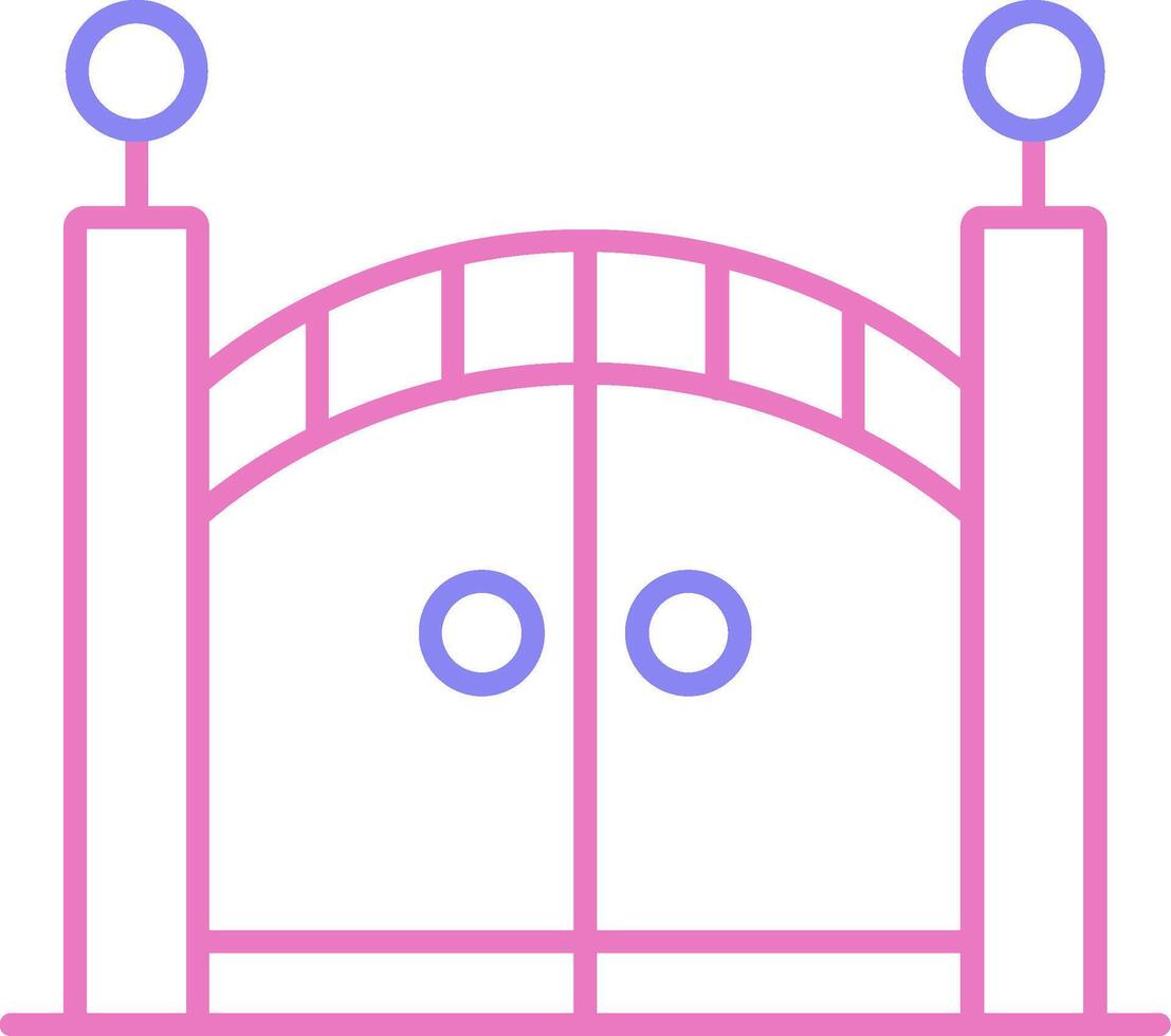 Gate Linear Two Colour Icon vector