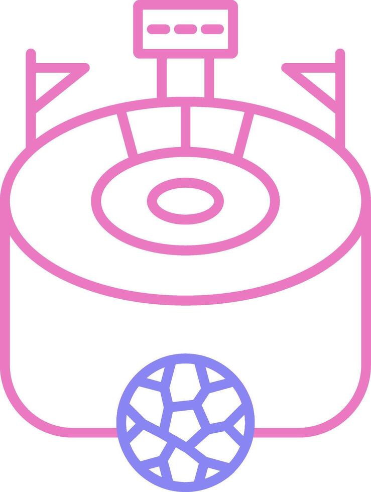 Stadium Linear Two Colour Icon vector
