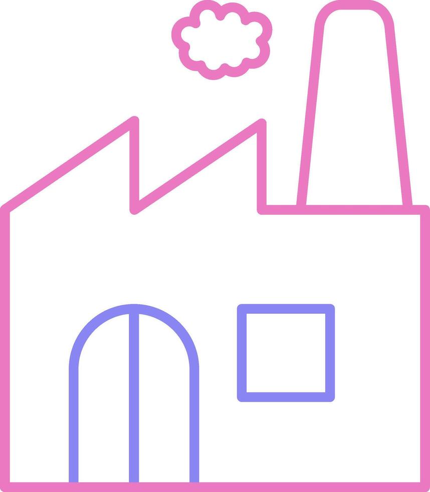 Factory Linear Two Colour Icon vector