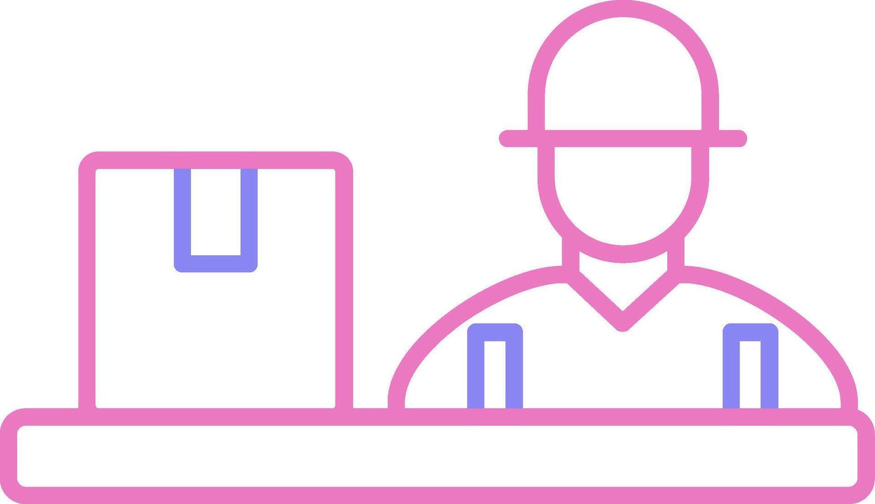 Assembling Linear Two Colour Icon vector