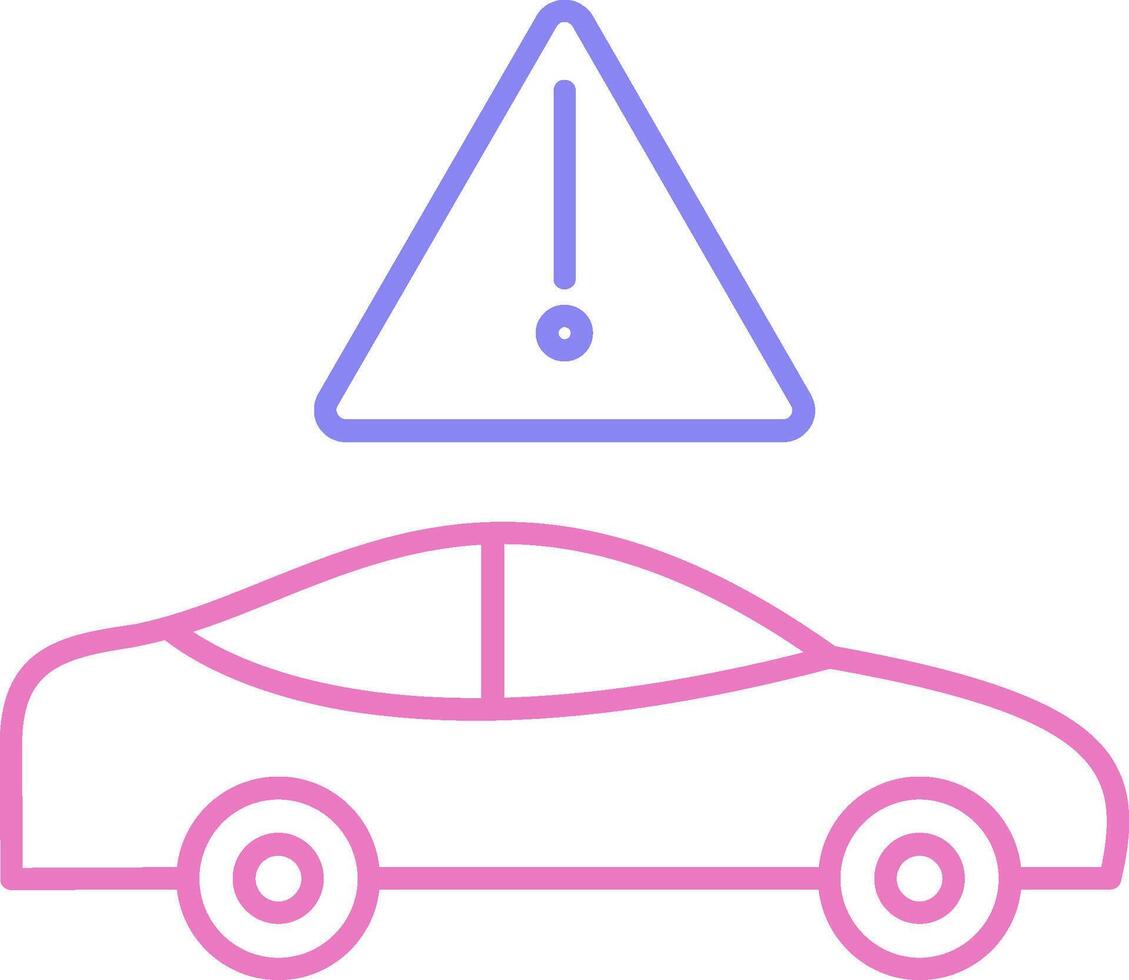 Traffic Jam Linear Two Colour Icon vector