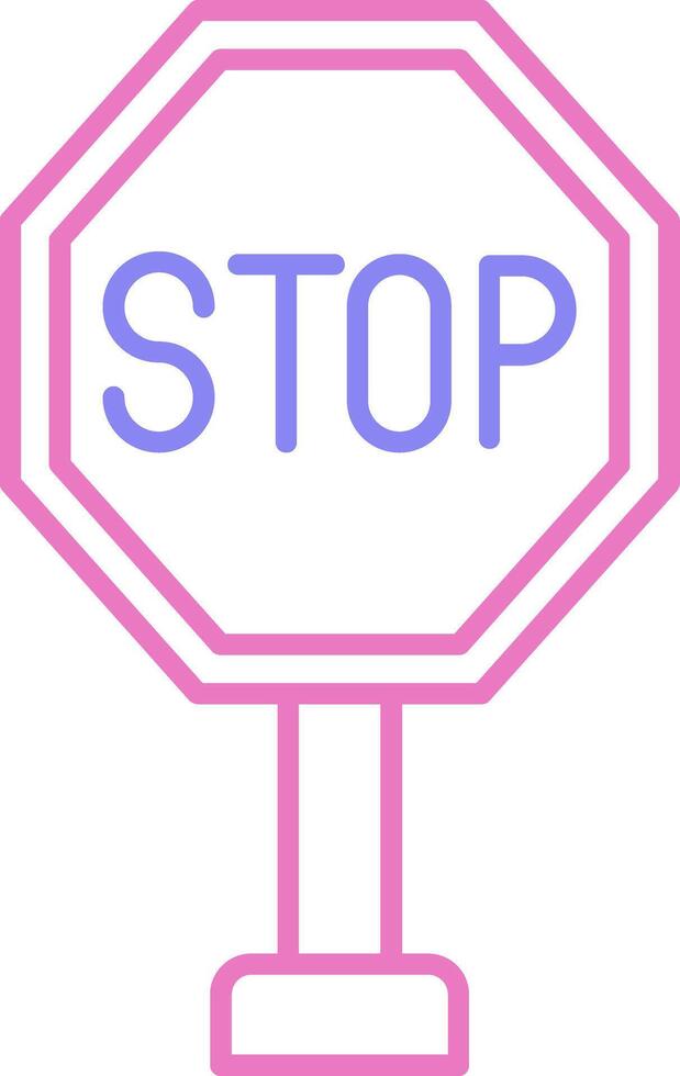 Stop Linear Two Colour Icon vector