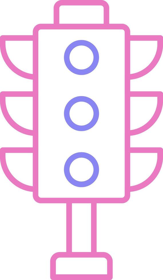 Traffic Lights Linear Two Colour Icon vector