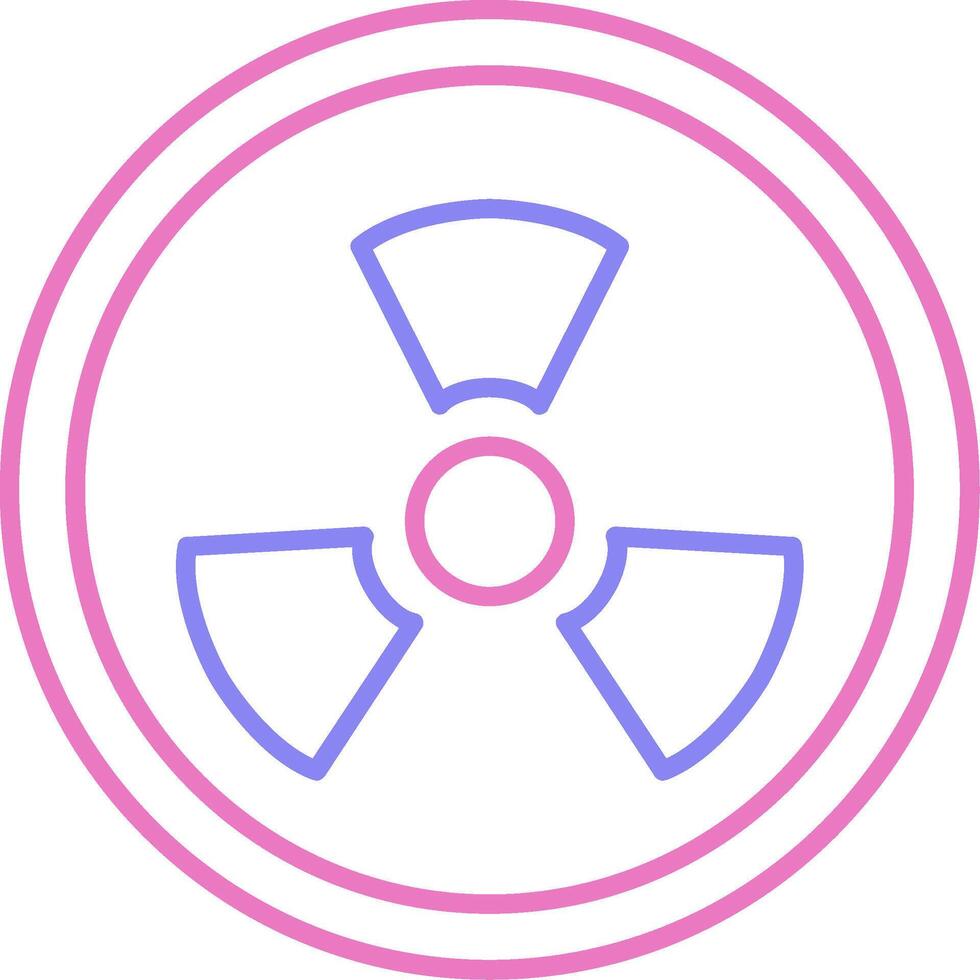 Radioactivity Linear Two Colour Icon vector