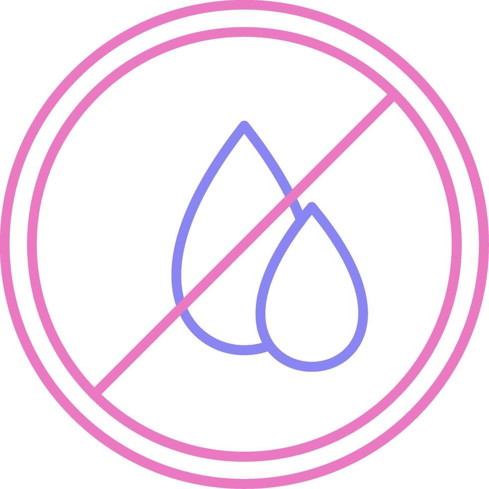 Water Scarcity Linear Two Colour Icon vector