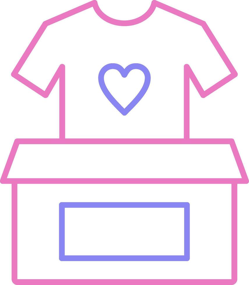 Clothes Donation Linear Two Colour Icon vector