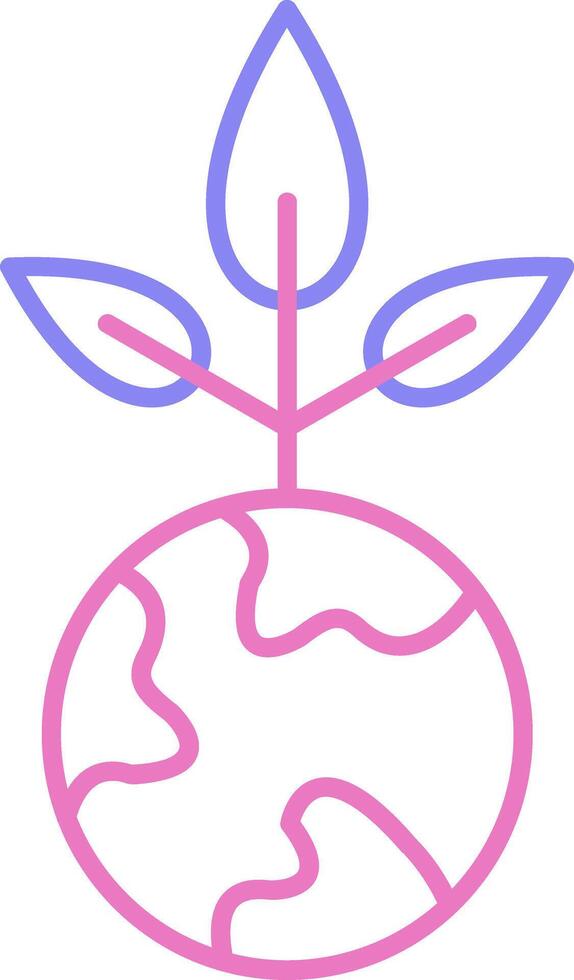 Earth Day Linear Two Colour Icon vector