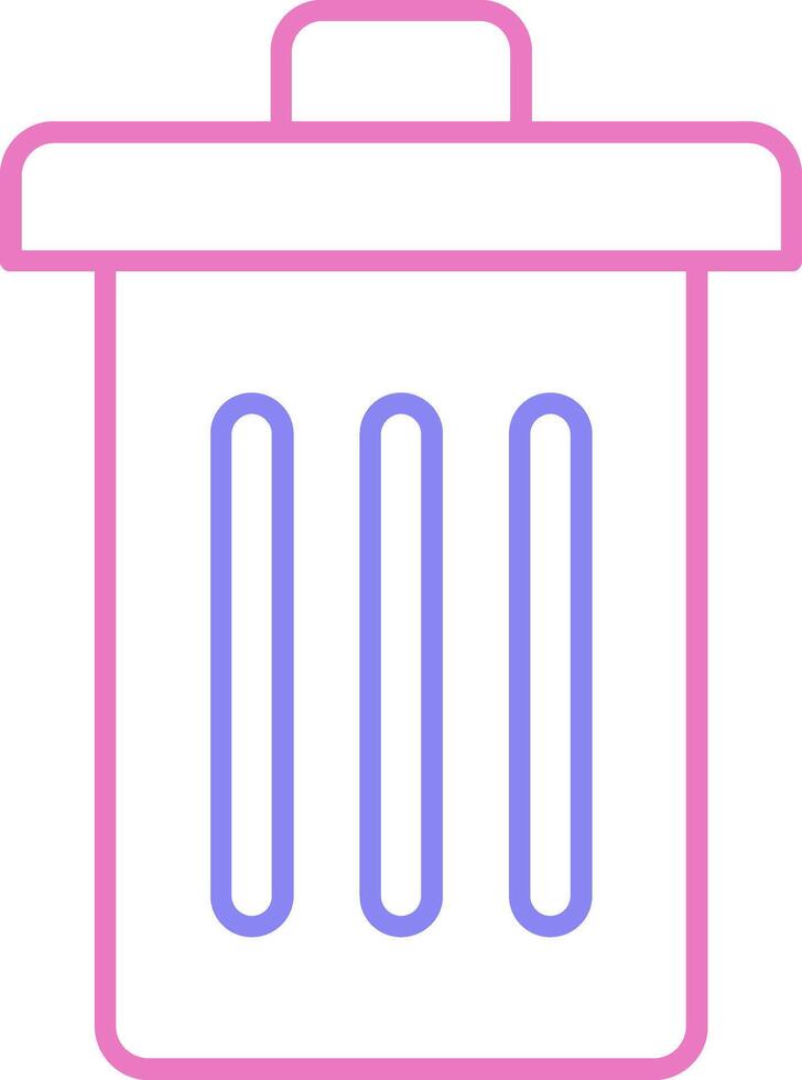 Trash Linear Two Colour Icon vector