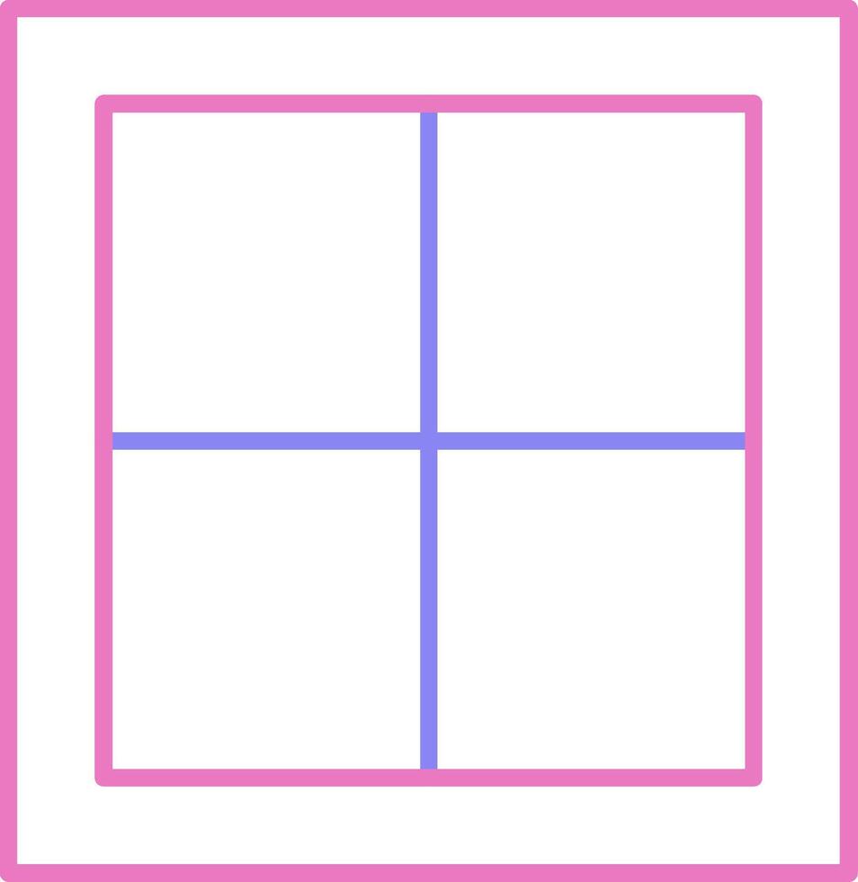 Window Linear Two Colour Icon vector