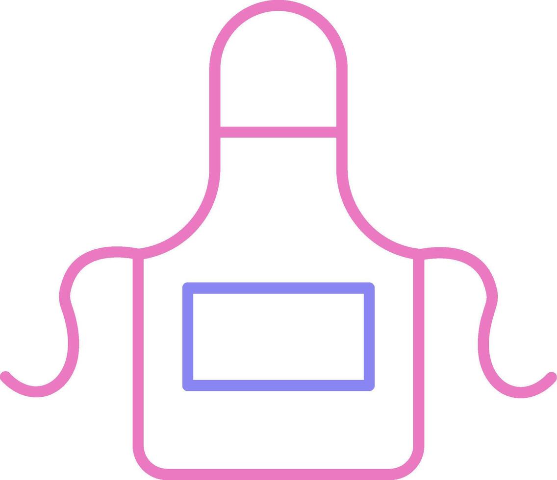 Apron Linear Two Colour Icon vector