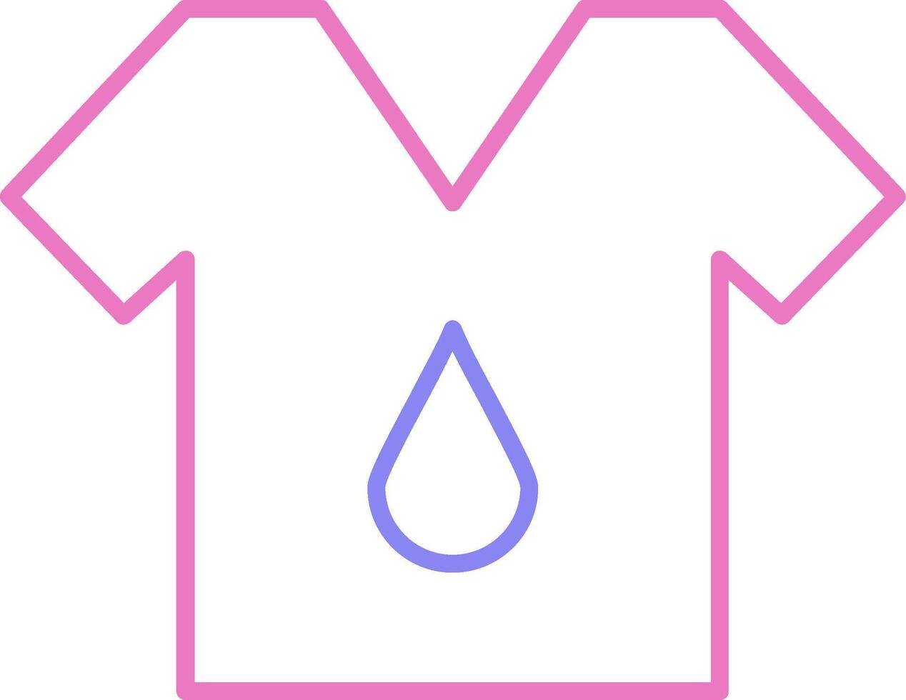 T Shirt Linear Two Colour Icon vector