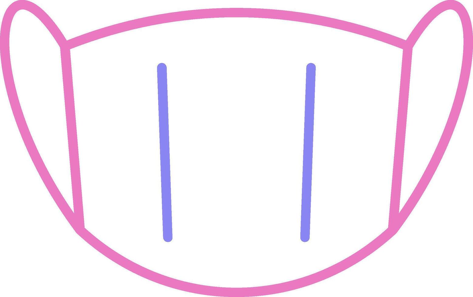 Medical Mask Linear Two Colour Icon vector