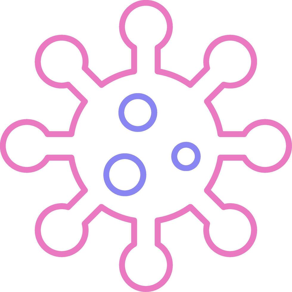 Bacteria Linear Two Colour Icon vector