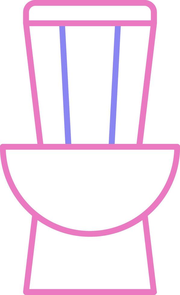 Toilet Linear Two Colour Icon vector