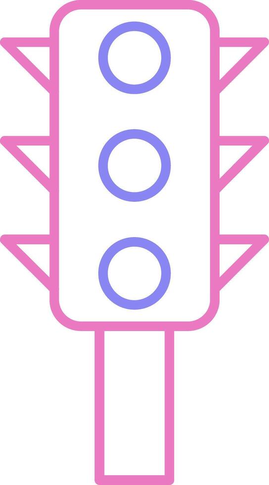 Traffic Control Linear Two Colour Icon vector