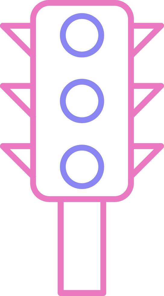 Traffic Control Linear Two Colour Icon vector