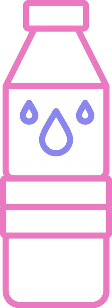 Water Bottle Linear Two Colour Icon vector