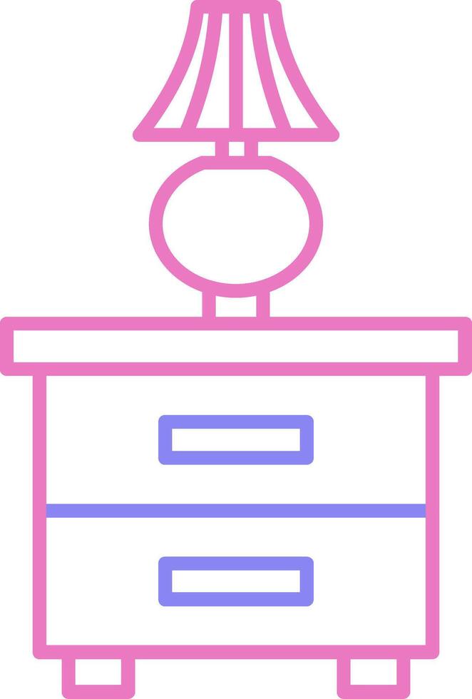 Wardrobe Linear Two Colour Icon vector