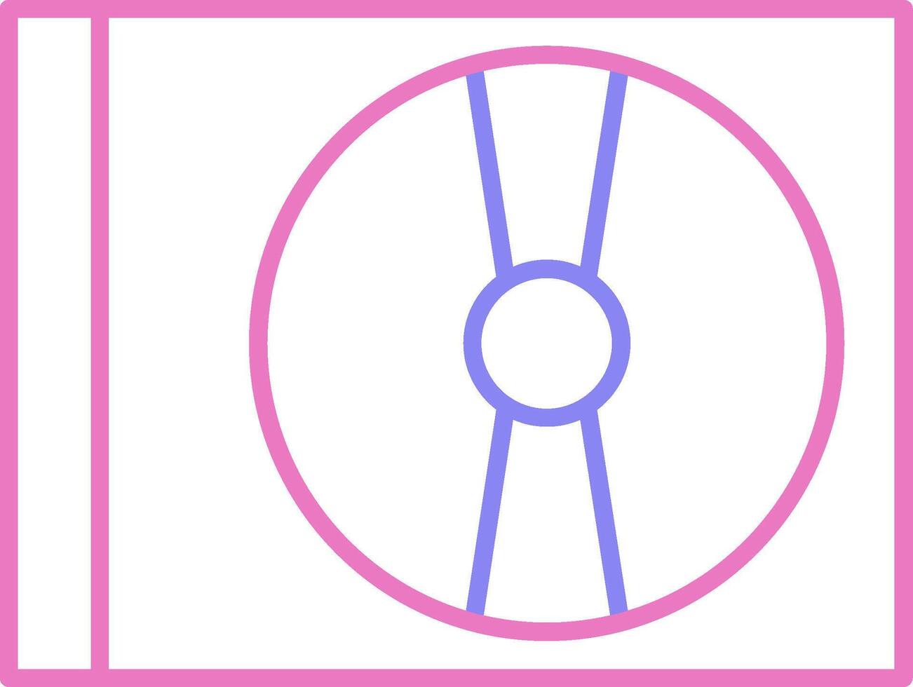Cd Player Linear Two Colour Icon vector