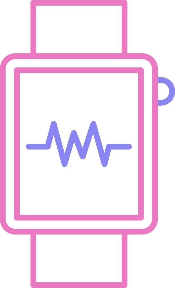 Smartwatch Linear Two Colour Icon vector