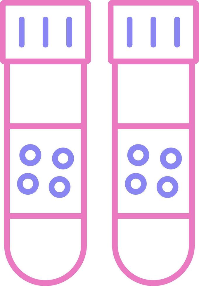 Test Tubes Linear Two Colour Icon vector