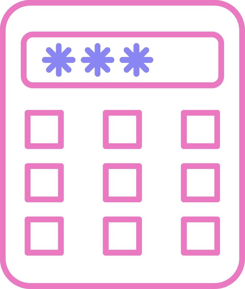Security Panel Linear Two Colour Icon vector