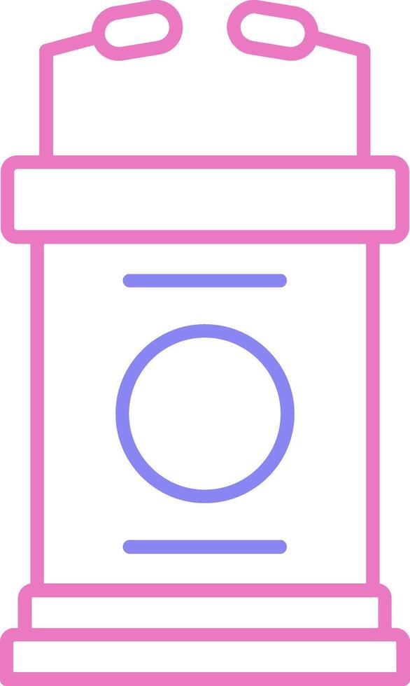 Lectern Linear Two Colour Icon vector