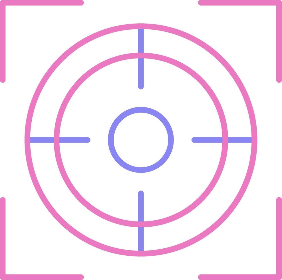 Focus Linear Two Colour Icon vector