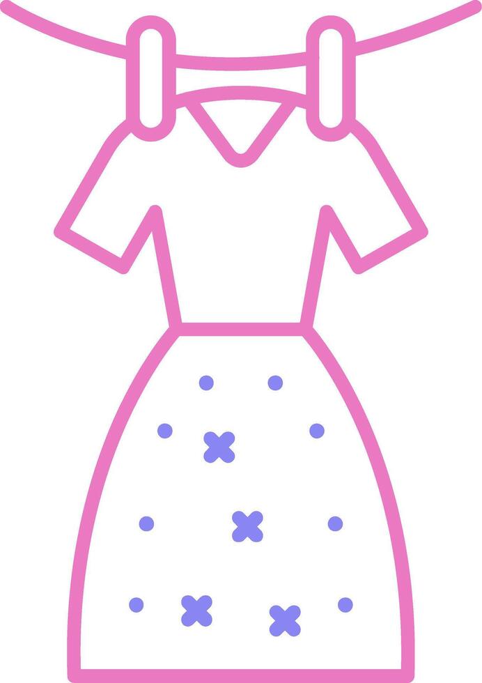 Pattern cloth Linear Two Colour Icon vector