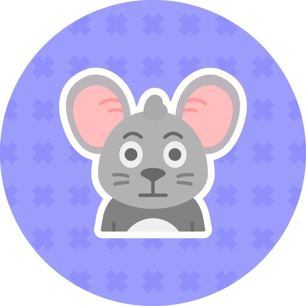 Embarrassed Flat Sticker Icon vector