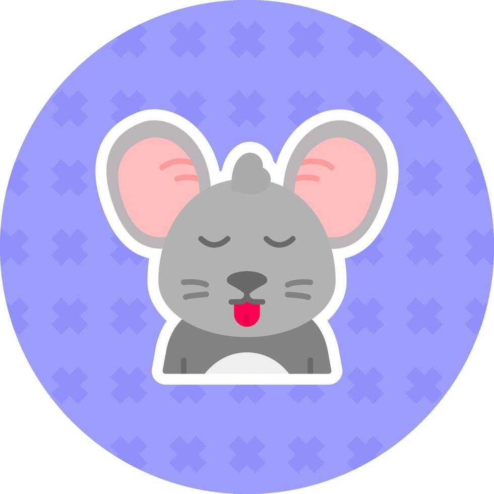 Cute Flat Sticker Icon vector