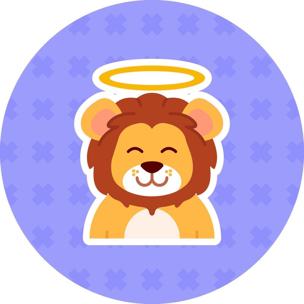 Angel Flat Sticker Icon vector