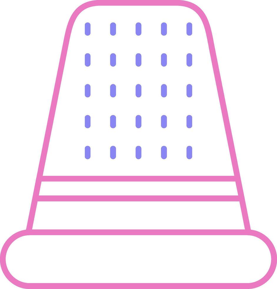 Thimble Linear Two Colour Icon vector