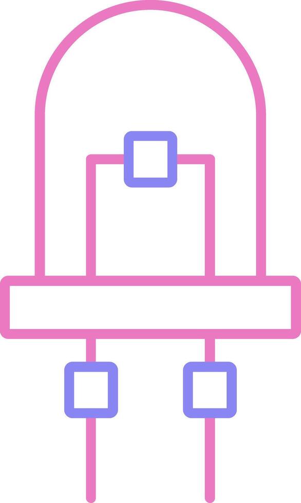 Diode Linear Two Colour Icon vector