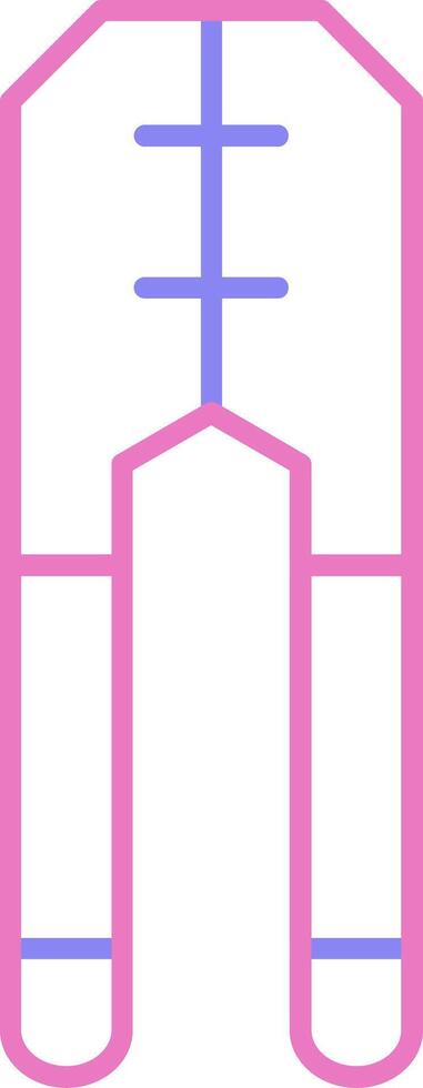 Crimping Linear Two Colour Icon vector