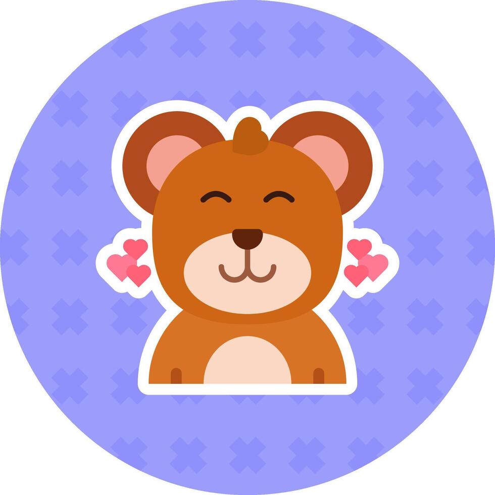 Love Flat Sticker Icon vector