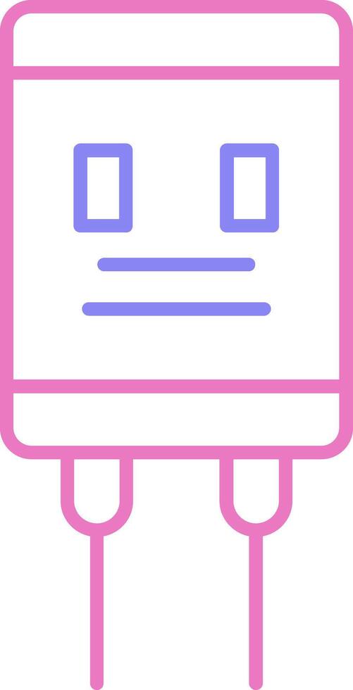 Capacitor Linear Two Colour Icon vector