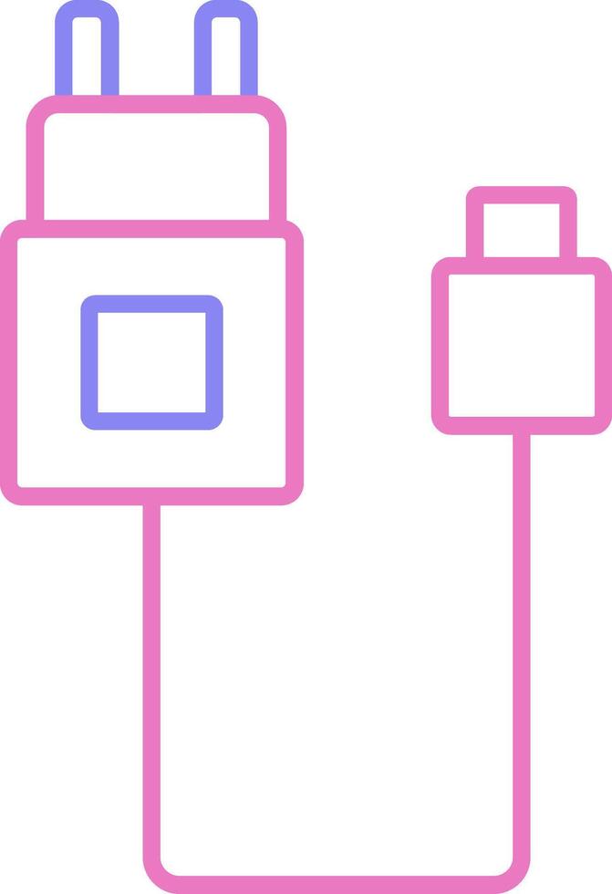 Charger Linear Two Colour Icon vector