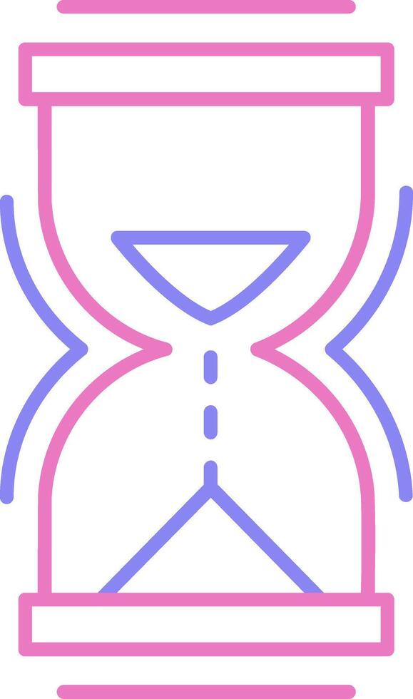 Hour Glass Linear Two Colour Icon vector