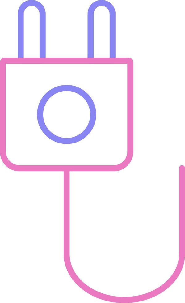 Wall Plug Linear Two Colour Icon vector