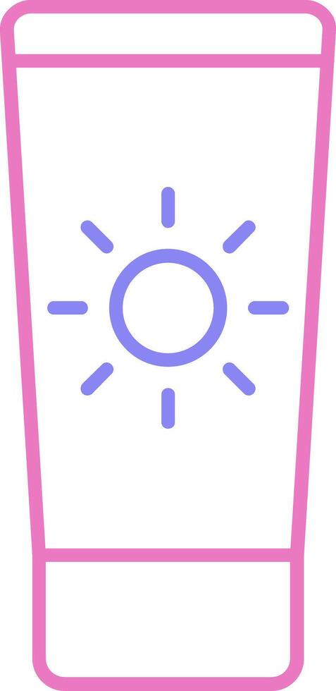Sun Cream Linear Two Colour Icon vector