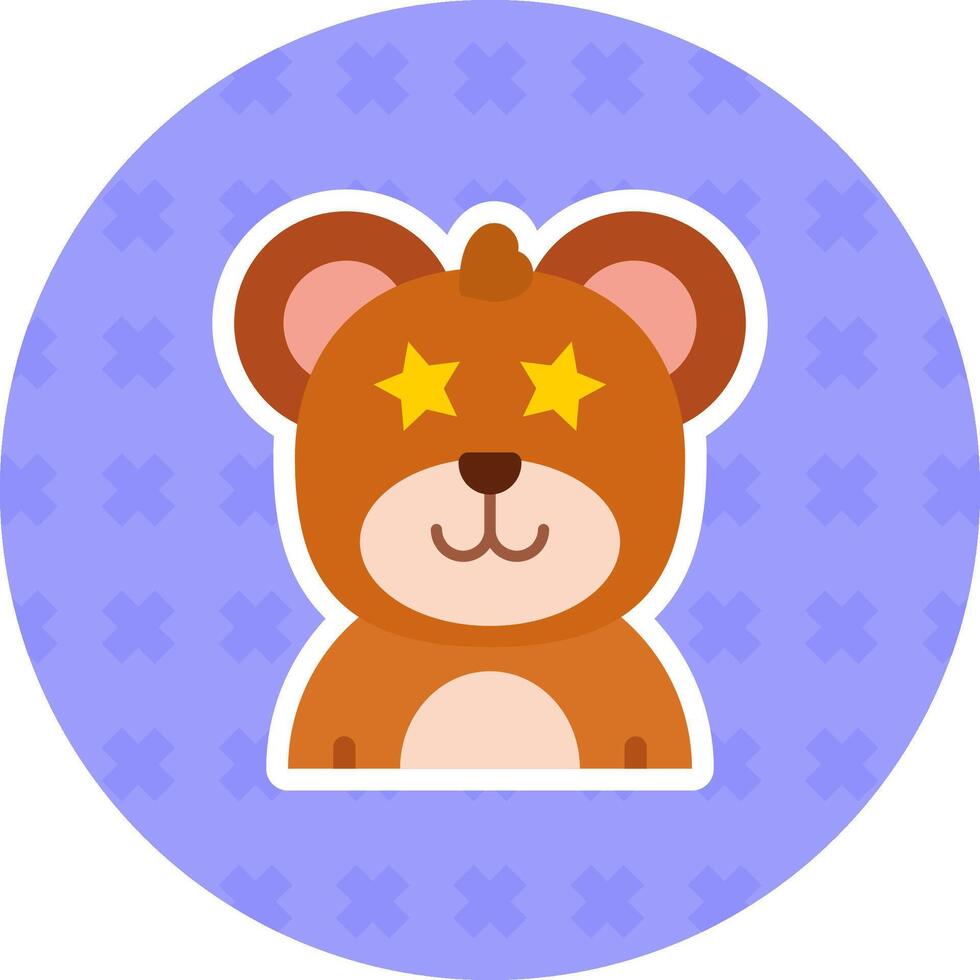 Famous Flat Sticker Icon vector