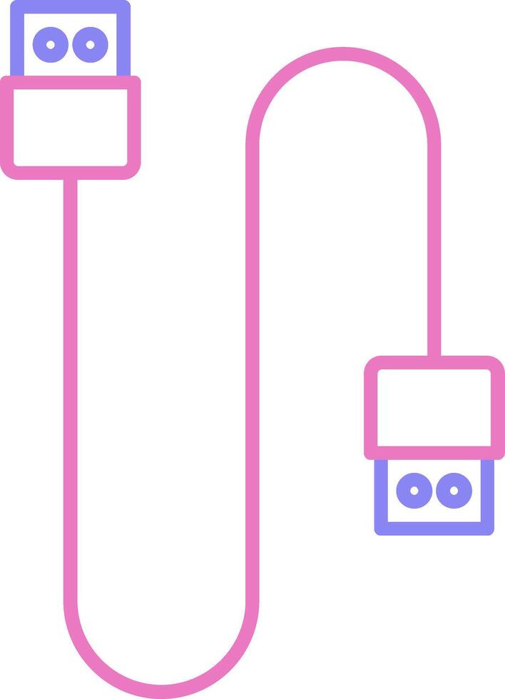 cable lineal dos color icono vector