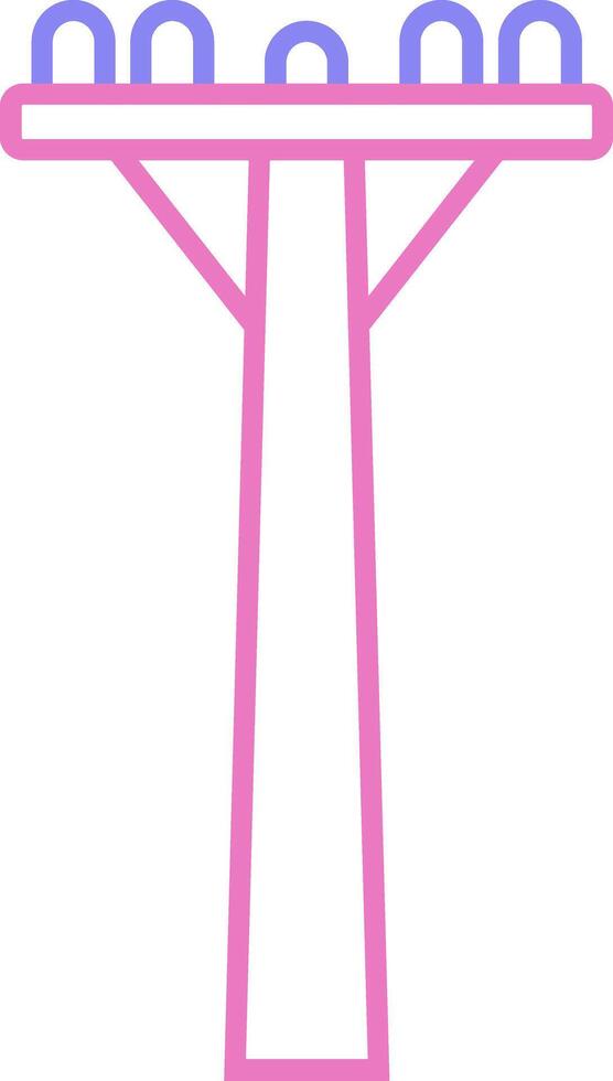 Pole Linear Two Colour Icon vector