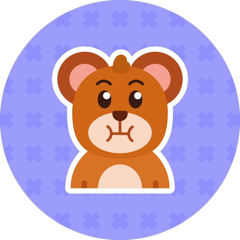 Sickness Flat Sticker Icon vector