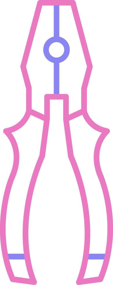 Pliers Linear Two Colour Icon vector