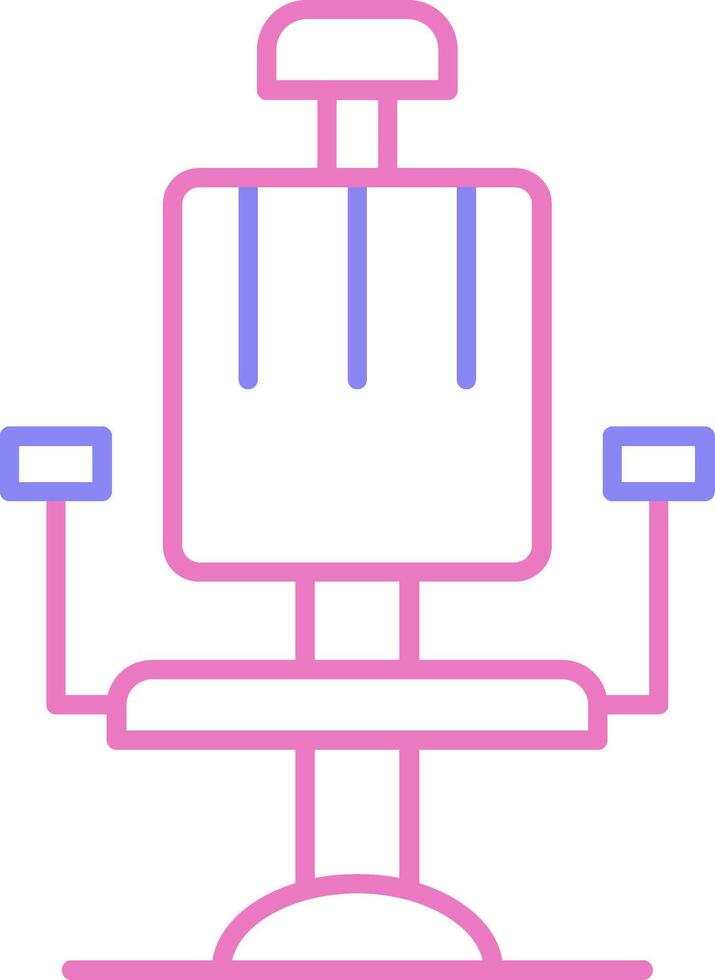 Barber Chair Linear Two Colour Icon vector
