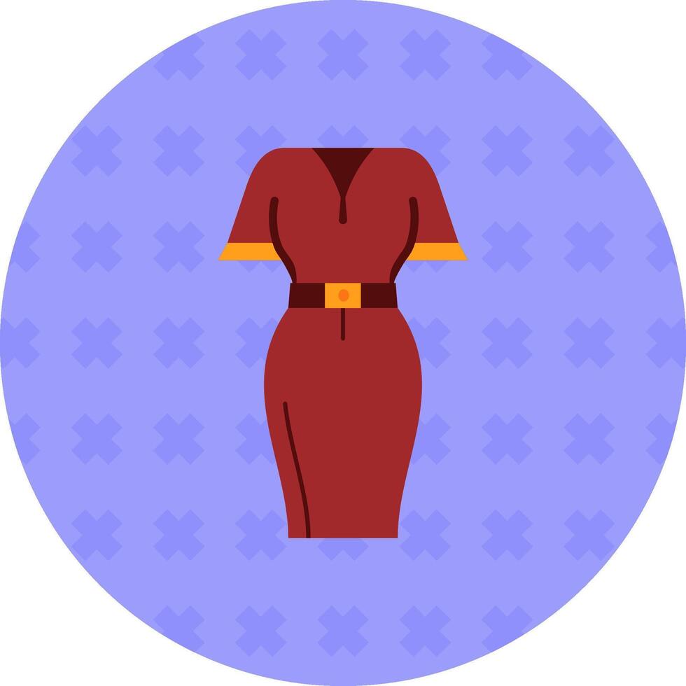 Mini dress Flat Sticker Icon vector