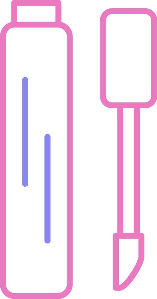 Lip Gloss Linear Two Colour Icon vector